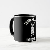 Funny Quote Running Away Internally Humor Sarcasm マグカップ (正面左)