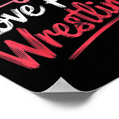 Funny Quote Saying Hot Girls Love Pro Wrestling Fu ポスター (角)