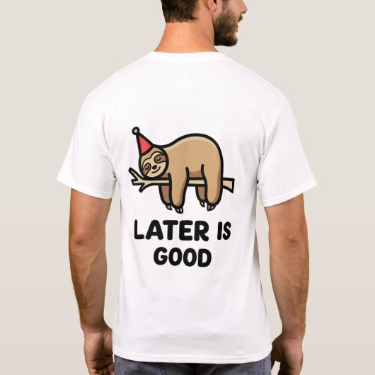 Funny Quote T-Shirt with Minimal Icon Tシャツ (裏面)