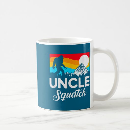 Funny Quote Uncle Bigfoot Squatch  コーヒーマグカップ (右)