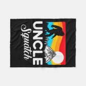 Funny Quote Uncle Bigfoot Squatch  フリースブランケット (正面(横))