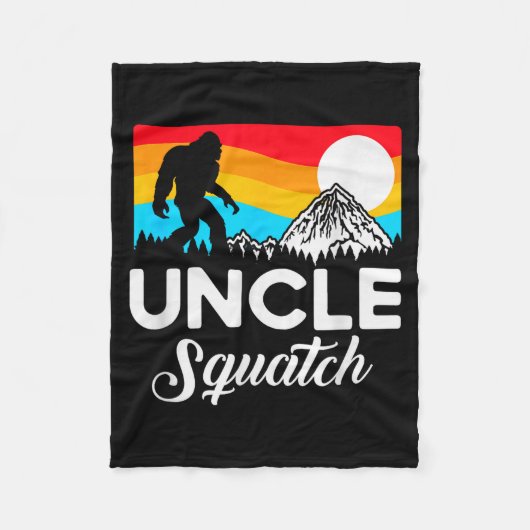 Funny Quote Uncle Bigfoot Squatch  フリースブランケット (正面)