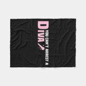 Funny Quote You Can't Arrest A Diva フリースブランケット (正面(横))