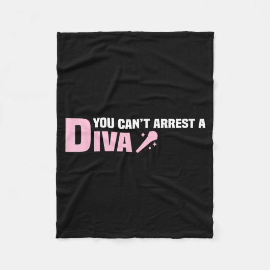 Funny Quote You Can't Arrest A Diva フリースブランケット (正面)