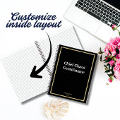 Funny quotes Chief Chaos Coordinator Black Custom ノートブック
