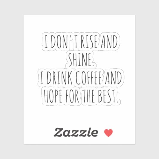 Funny quotes Coffee Cup Stickers  シール (シート)
