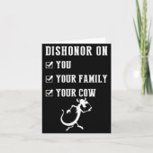 Funny Quotes Dishonor On Your Cow S  カード (正面)