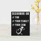 Funny Quotes Dishonor On Your Cow S  カード (黄色い花)