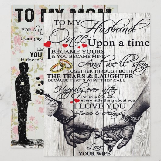 Funny Quotes To My Husband | Gift For Husband | メニュー (正面/裏面)