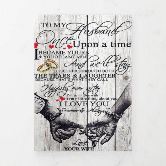 Funny Quotes To My Husband | Gift For Husband | 三つ折り案内状 (カバー)