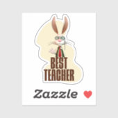 Funny Rabbit Best Teacher シール (シート)