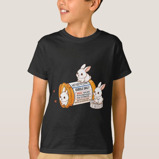Funny Rabbit Bunny Anti Depressant Zoo Boys Girls  Tシャツ (正面)