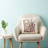 Funny rabbit in front of the mirror – Funny design クッション (椅子)