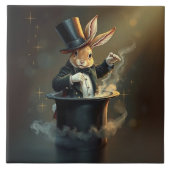 Funny Rabbit Magician Pulling Itself Out of Tophat タイル (正面)