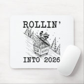 Funny Raccoon 2026 Snarky New Year, Rollin' 2025 I マウスパッド (マウス)