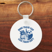 Funny Raccoon And Ssum More Trash Can Less Trash C キーホルダー (正面)