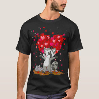 Funny Raccoon Animal Lover Raccoon Valentine's Day Tシャツ