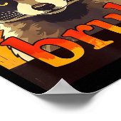 Funny Raccoon Bruh Meme Teens Boys Girls Men Graph ポスター (角)