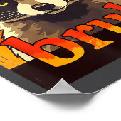 Funny Raccoon Bruh Meme Teens Boys Girls Men Graph ポスター (角)