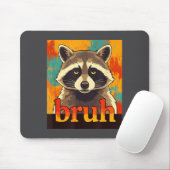 Funny Raccoon Bruh Meme Teens Boys Girls Men Graph マウスパッド (マウス)