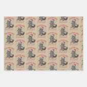 Funny Raccoon Christmas Feral Meme Xmas  ラッピングペーパーシート (正面)