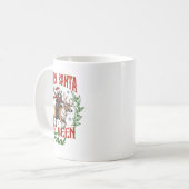 Funny Raccoon Christmas Holiday Sorry Santa I've B コーヒーマグカップ (正面左)