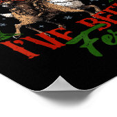 Funny Raccoon Christmas Holiday Sorry Santa I've B ポスター (角)