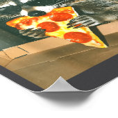 Funny Raccoon Eating Zza Animal Meme Men Women Kid ポスター (角)