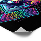 Funny Raccoon Gamer Video Game Gaming Lover  ポスター (角)