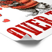 Funny Raccoon I’d Ck You Over Trash Valentines Day ポスター (角)