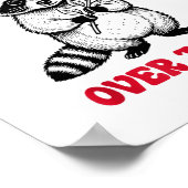 Funny Raccoon I’d Ck You Over Trash Valentines Day ポスター (角)