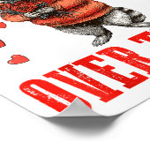 Funny Raccoon I’d Ck You Over Trash Valentines Day ポスター (角)