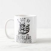 Funny Raccoon, I Got 99 Problems Sarcastic Quotes  コーヒーマグカップ (左)