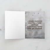 Funny Raccoon Leprechaun Party Card カード (内部)