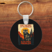 Funny Raccoon Nature Wildlife Outdoor Graphic Sarc キーホルダー (正面)