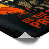 Funny Raccoon Nature Wildlife Outdoor Graphic Sarc ポスター (角)