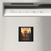 Funny Raccoon Nature Wildlife Outdoor Graphic Sarc マグネット (インサイチュ (食洗機))