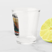 Funny Raccoon Quote - First of All I'm a Delight ショットグラス (右)