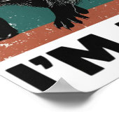 Funny Raccoon Quote - First of All I'm a Delight ポスター (角)