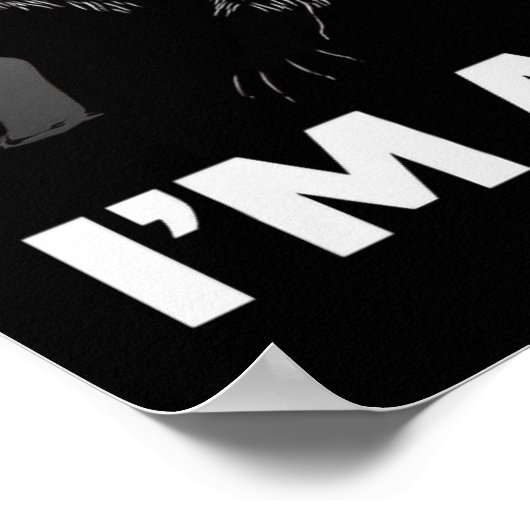 Funny Raccoon Quote - First of All I'm a Delight ポスター (角)