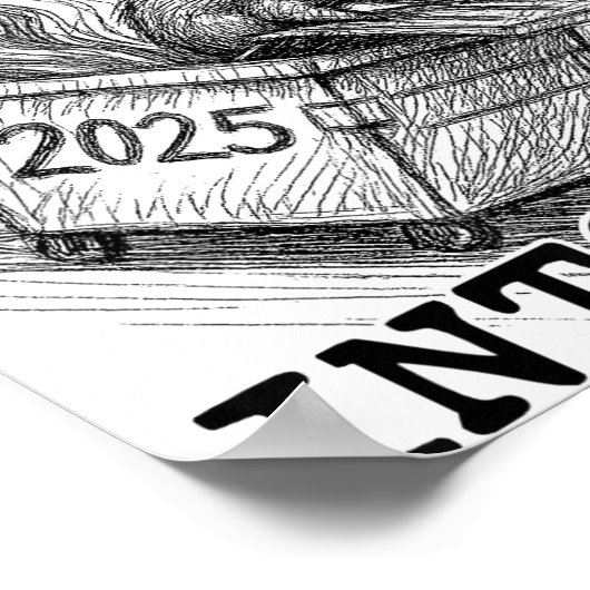 Funny Raccoon Rollin' Into 2026 Dumpster Fire New  ポスター (角)