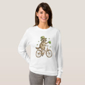 Funny Raccoon, St. Patrick's Day Irish Shamrock  Tシャツ (正面フル)