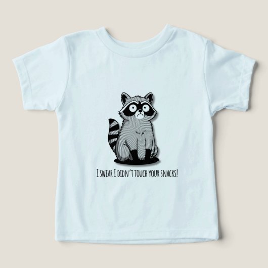 Funny Raccoon T-Shirt “I Swear I Didn’t Touch  (デザイン正面)