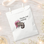 Funny Raccoon Thanks For Coming! Party Cartoon フェイバーバッグ (クリップ留めされた状態)