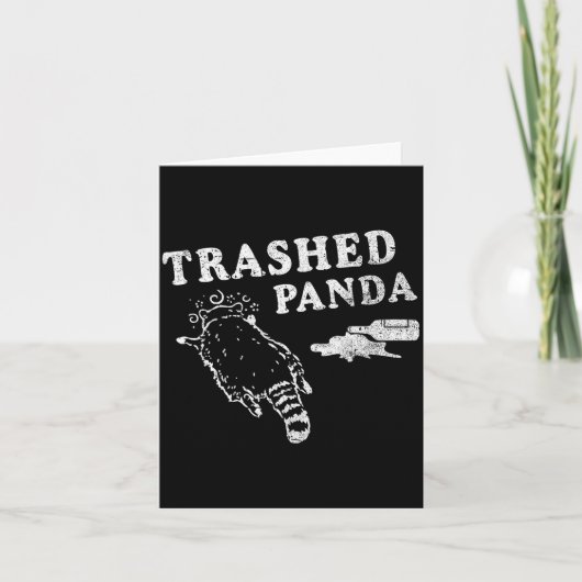 Funny Raccoon,trashed Panda For Him Men, Women  カード (正面)