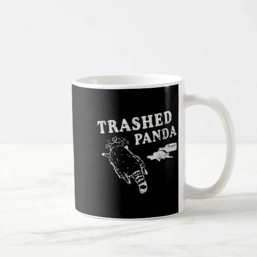 Funny Raccoon,trashed Panda For Him Men, Women  コーヒーマグカップ (右)