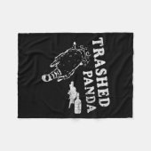 Funny Raccoon,trashed Panda For Him Men, Women  フリースブランケット (正面(横))