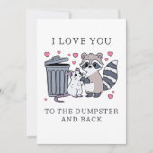 Funny Raccoon Valentines Day シーズンカード (正面)