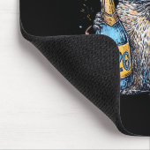 Funny Raccoon With Champagne Disco Ball New Years  マウスパッド (コーナー)