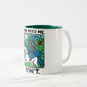 Funny Raccoon Wizard Trash Panda Coffee Hilarious  ツートーンマグカップ (正面右)